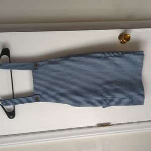 Sold - NWOT Denim Overall Mini Dress